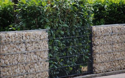 Zaunbau (Gabionen) durch deine Garten Profis aus dem Rhein Main Gebiet